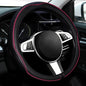 NBTEPEM Customized Auto Car Steering Wheel Cover for Toyota, Microfiber Leather Steering Wheel Covers with Anti-Slip Lining, Breathable, Safety, Soft, Sports Style (Black with Pink Line) - color: Black with Pink Line