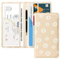 CoBak Car Registration and Insurance Holder - Vehicle Glove Box Car Organizer,Auto Truck Comparment Accessories Case with Magnetic Closure for Essential Document,Driver License,Cards - color: L-White Chrysanthemum
