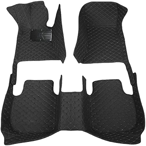 Floor Mats for Cars, All-Weather Mats, Waterproof Trim-to Fit Automotive Floor Mats for 99.9% Cars Sedan Trucks SUV, Custom Floor Liner Car Accessories (All Black) - color: All Black