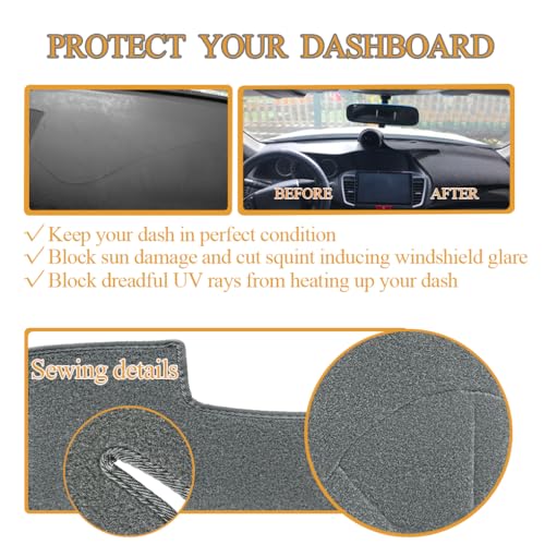 Yiz Dash Cover Mat Custom Fit for Ford Ranger 1995-2011,Ford Explorer 1995-2001,Mercury Mountaineer 1997-2001 and Mazda B2300 B2500 B3000 B4000 1995-2010,Dashboard Cover Pad Carpet (Dark Gray) J35