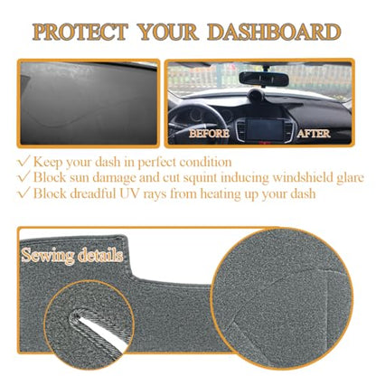 Dashboard Cover Dash Cover Mat Pad Carpet Custom Fit for Toyota 4Runner 1996 1997 1998 1999 2001 2002(Dark Gray) J84 - color: 96-02 Dark Gray