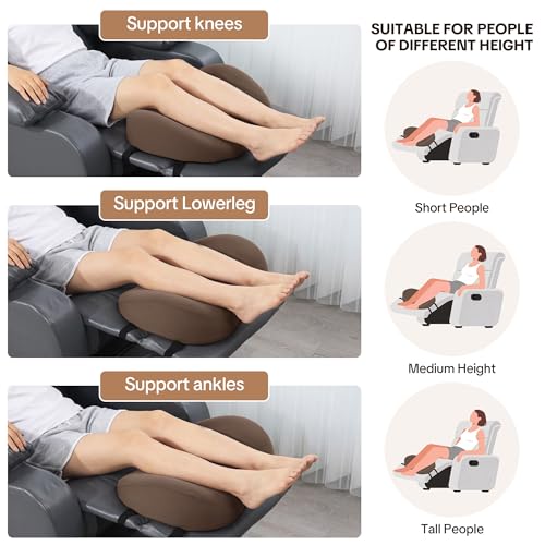 ROYALAY Recliner Foot Rest Cushion with Adjustable Strap, Memory Foam Recliner Leg Rest Pillow, Breathable Foot Pillow with Removable Cover, Recliners Accessories