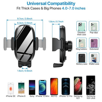 Miracase Cup Phone Holder for Car, [Upgraded Version] Adjustable Long Neck Car Cup Holder Phone Mount Cradle Friendly Compatible with iPhone Samsung Google and All Smartphones, Red - color: Begonia Red