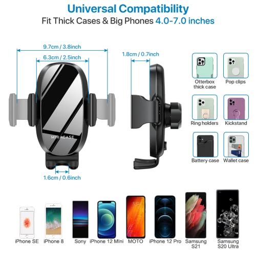 Miracase Cup Phone Holder for Car, [Upgraded Version] Adjustable Long Neck Car Cup Holder Phone Mount Cradle Friendly Compatible with iPhone Samsung Google and All Smartphones, Light Blue - color: Light Blue
