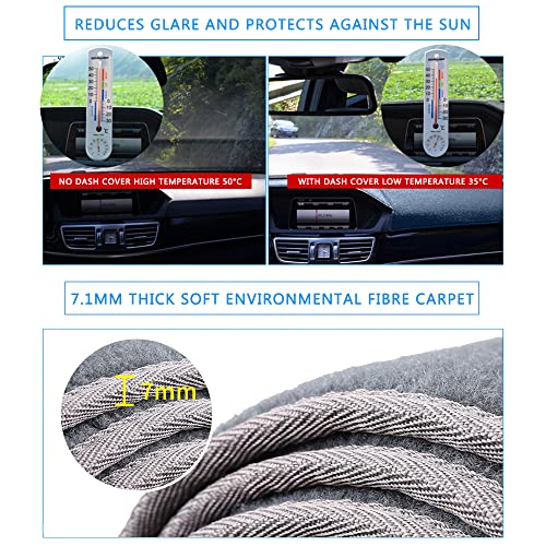 Dash Cover Custom Fit for 1999-2006 GMC Sierra/Chevy Chevrolet Silverado,2000-2006 GMC Yukon XL/Chevy Suburban Tahoe Avalanche,Dashboard Mat Pad (Gray) - color: Gray