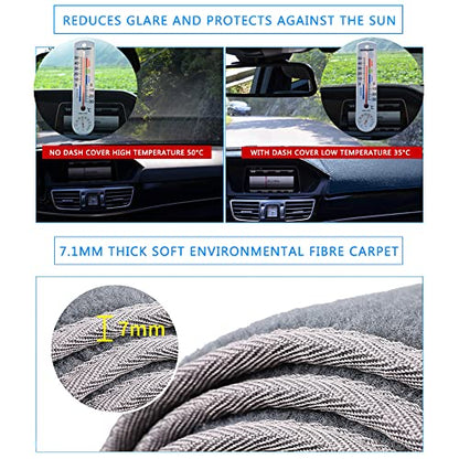 Dash Cover Custom Fit for 1999-2006 GMC Sierra/Chevy Chevrolet Silverado,2000-2006 GMC Yukon XL/Chevy Suburban Tahoe Avalanche,Dashboard Mat Pad (Gray) - color: Gray