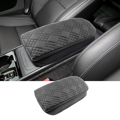 2019-2026 XC40 Center Console Cover for Volvo XC40 (Core/Plus/Ultra/Ultimate/Momentum/R-Design/Inscription), Cushion &Comfy Leather Armrest Cover 2023 2024 2025 XC40 Accessories (Padded)
