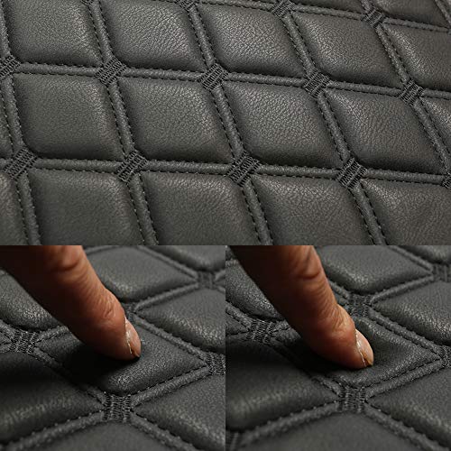 Black Panther 1 Pair PU Car Seat Covers, Front Seat Protectors Compatible with 95% Vehicles,Diamond Pattern Embroidery,Anti-Slip & Full Wrapping Edge (W 21.26''×D 20.86”) - Burgundy - color: Front Pair Burgundy