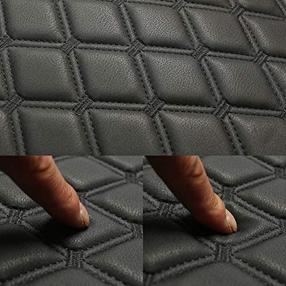 Black Panther 1 Pair PU Car Seat Covers, Front Seat Protectors Compatible with 95% Vehicles,Diamond Pattern Embroidery,Anti-Slip & Full Wrapping Edge (W 21.26''×D 20.86”) - Burgundy - color: Front Pair Burgundy