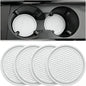 ZSDY Car Cup Coaster, 4PCS Universal Auto Non-Slip Cup Holder Embedded in Ornaments Silicone Coaster, Car Interior Accessories Sets, White - color: White