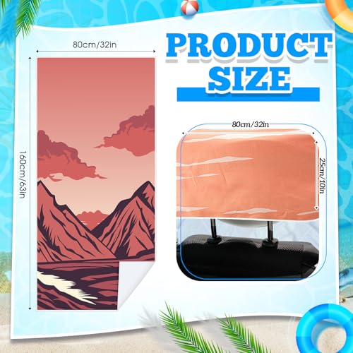 Hahafelt Car Seat Towel Covers with Storage Bag, 63 x 32 Inch Universal Non Slip Waterproof Sweat Protector for Car Truck, Gym Swimming Running, Machine Washable(2 Pack,Death Valley National Park) - style: Death Valley National Park