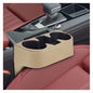 ZIMISI Car Cup Holder, PU Leather Auto Front Console Gap Filler Organizer, Multifunctional Cup Drink Holder, Car Seat Gap Filler Storage Box, Coin Bucket, Cell Mobile Phone Holder (Beige) - color: Beige