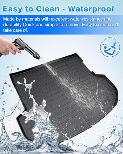 Cartist Cargo Liner Fits for Hyundai Santa Fe & Santa Fe Hybrid 2021-2023 & Santa Fe Plug-in Hybrid 2022 2023, All Weather Trunk Liner Cargo Mat for Santa Fe Accessories - size: 8)Hyundai Santa Fe & Santa Fe Hybrid【2021-2023】
