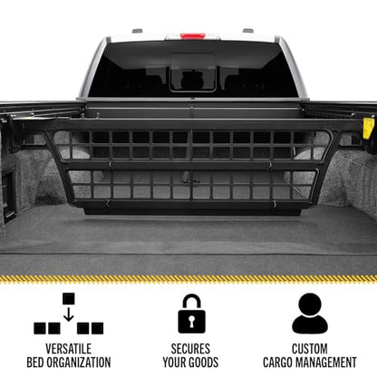 RealTruck Roll-N-Lock Cargo Manager Truck Bed Organizer | CM220 | Fits 2014 - 2018, 2019 Ltd/Lgcy Chevy/GMC Silverado/Sierra 5' 9" Bed (69.3")