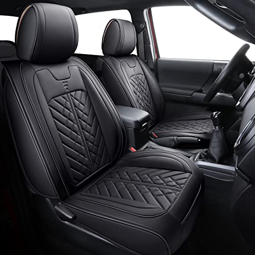 Tacoma Car Seat Covers Compatible with Toyota Tacoma Truck 2005-2024 2025 2026 Access Crew Double Cab TRD Sport Offroad Limited SR5 V6 Cushions(Full Set/Black) - color: Full Set/Black