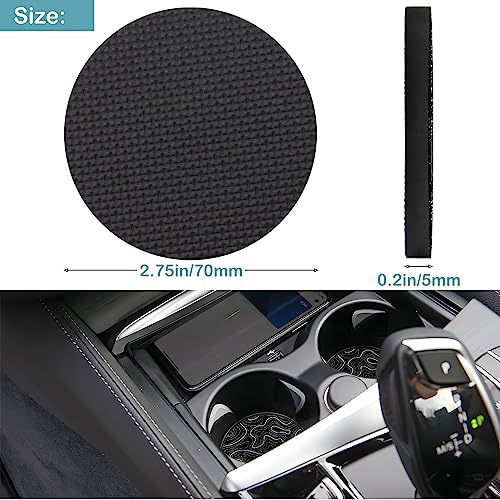 Car Cup Holder Coasters, 2 Pack – 2.75" Universal Auto Anti-Slip Insert Coaster, Rubber Car Coasters, Personalized Car Accessories for Women & Men (Topography) - color: Topography