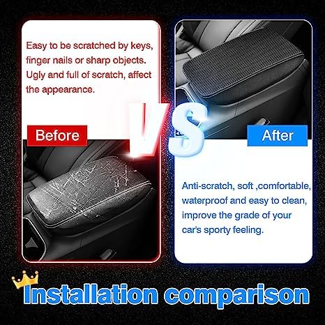 Autorder Center Console Cover for Subaru Outback 2020-2025 Accessories Armrest Cover Carbon Fiber Anti-Scratch Middle Console Pad Leather Armrest Protector - size: Subaru Outback 2020-2025