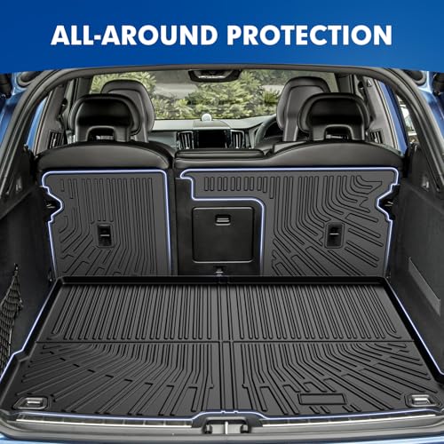 Mixsuper Cargo Liner for Volvo XC60 2018-2024 2025, All Weather Trunk Mat Backrest Mat TPE Back Seat Cover Protector for XC60 Accessories - size: 18-25 |XC60| Cargo & Backrest Mat