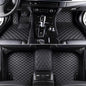 Custom Leather Car Mats, Vehicle-Specific Fit All-Weather Floor Mats, 100% Waterproof Anti-Slip Durable Protection for SUV Truck Sedan, Precision Tailored Protection (Black) - color: black