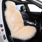 Maples 1 PC Fuzzy Faux Sheepskin Wool Fur Car Seat Cover for Auto SUV Trucks Universal Fit, Soft Plush Synthetic Wool Buck Fur Fluffy Car Seat Cushions(Beige) - color: Beige