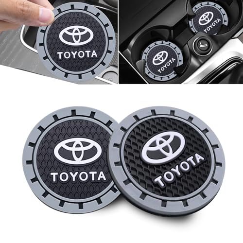 Car Cup Holder Coaster for Toyota Avalon Prius Allion RAV4 Highlander Series Cupholder Coaster Interior Accessories 2.75in 2Pack - color: Black-08