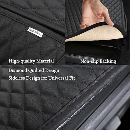 West Llama Pu Leather Car Seat Bottom Covers Protectors Include 1 Rear Bench Seat Cover Universal Fit 90% Vehicles,Black - color: E-Black, size: Universal Fit - Rear Only