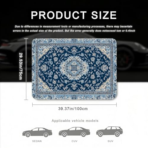 Car Trunk Mat - Universal Size 29" x 39", Bohemian Style Cargo Liner, Car Accessory for SUVs/Sedan/Wagons, Durable Protective Mat, Trunk Liner for Families/Travel Enthusiasts - style: Bohemian style-9