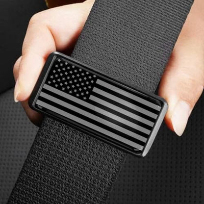 2PCS American Flag Car Seatbelt Adjuster car Universal Car Seat Belt Pads Cover for More Comfortable Driving, Seat Belt Shoulder Strap - color: Black American Flag