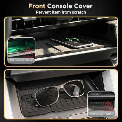 5PCS for Toyota RAV4 2026 Center Console Organizer Armrest Divider Wireless Charging Pad Cup Holder for Toyota RAV4 Accessories 2026(Not for Limited)