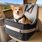 PETSFIT Dog Car Seat for Small/Medium Dogs Up to 35 lbs – Patented Safety System, 5" Memory Foam Pet Booster Car Seat, Fully Detachable and Washable Dog Carseat with 2 Storage Pockets (Black & Grey) - color: Black/Grey
