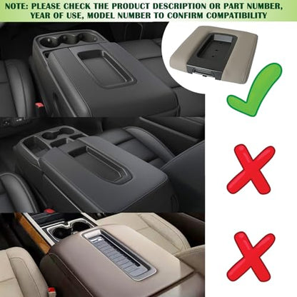 Front Seat Center Console Armrest Lid Beige Compatible with 2014-2019 Chevrolet Chevy Silverado Suburban Tahoe GMC Sierra Yukon XL Replaces 22881398 - color: Beige Armrest Lid