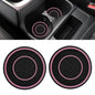 2PCS Car Cup Holder Coasters, 2.75 Inch Auto Non-Slip Anti Dust Cup Mats, Console Cup Holder Insert Coaster Auto Insulated Mats, Universal Interior Accessories for Most Cars (Pink) - color: Pink