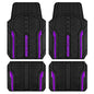 Skechers Car Floor Mats,Heavy Duty Rubber Car Mats Full Set,All Weather Floor Mats,Waterproof TrimTo Fit Universal Floor Liner Car Accessories,Automotive Floor Mats for Cars Trucks SUV,Purple