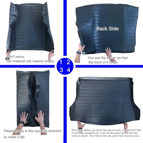 KELCSEECS Floor Mats & Cargo Liner(Deck in Upper Position) for 2017 2018 2019 2020 2021 2022 Honda CRV(Not for Hybrid & Touring) Car Mats Cargo Mat Trunk Mat CR-V Floor Mats Trunk Liner - style: 10)For 2017-2022 CR-V Full Set-in Upper Position