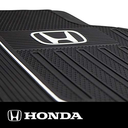 Plasticolor Elite 4 Piece Front and Rear Floor Mats for Car Truck and SUV Compatible with Honda Vehciles