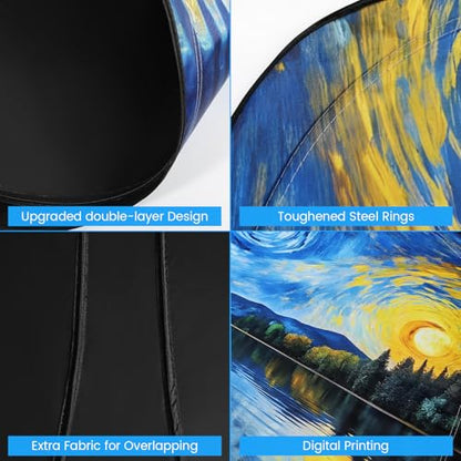 Windshield Sun Shade - Windshield Sun Shade Foldable Offers Ultimate Protection for Car Interior UV Protection Car - color: Multicolor