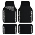 CAR PASS Bling Car Mats Shining Diamond Carpet Crystal Rhinestone Sparkly Glitter Floor Mats with Anti-Slip PVC Pad Universal Fit Automotive SUV,Sedan,Van,4pcs for Girl Women, Black Sliver Diamond - color: AB Silver