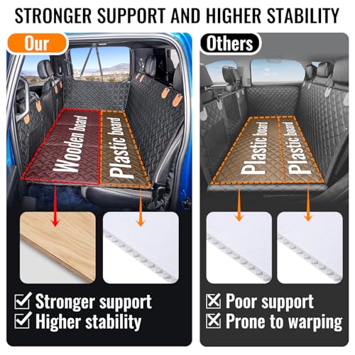 Dog Back Seat Extender for Truck,Truck Dog Seat Cover Back Seat,Dog Hammock for Truck,Hard Bottom Seat Extender,Pet Seat Covers for F150/RAM1500/Silverado - color: Black, size: XL-for Full Size Truck