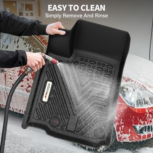 YITAMOTOR Floor Mats Fit for 2020-2025 2026 Kia Soul, Custom Fit Kia Soul Floor Liners All-Weather Protection, Heavy Duty Waterproof Car Mats Set, 1st & 2nd Row Black - style: 20-26 Kia Soul 1st&2nd