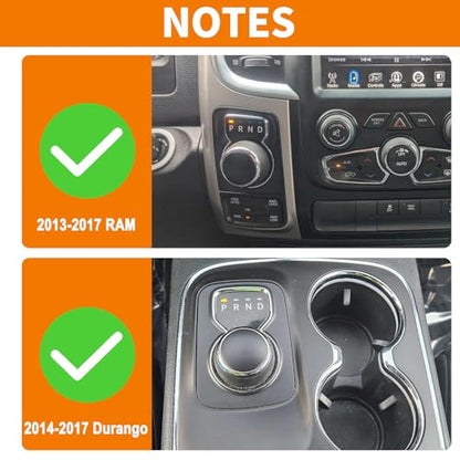 RT-TCZ for RAM Gear Shift Knob Ring Trim Cover Fit for RAM 2013-2017 for Dodge Durango 2014-2017 Blue Interior Accessories Aluminum Alloy