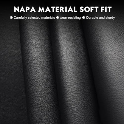 Car Center Console Cover, Console Leather Armrest Cover, Automobile Armrest Box Cover Replacement, Compatible with Chevrolet 2019-2023 Silverado