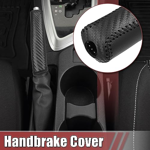X AUTOHAUX Car Handbrake Cover Protector Carbon Fiber Pattern for Toyota Corolla 2014 2015 2016 2017 2018