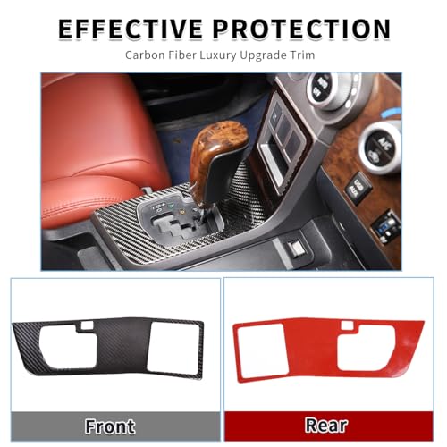 Centre Console Gear Shift Panel Kit Stickers for Toyota Tundra 2007-2013 Soft Carbon Fiber Automotive Interior Decorative Cover (Gear Shift Panel Trim Sticker) - size: Gear Shift Panel Trim Sticker