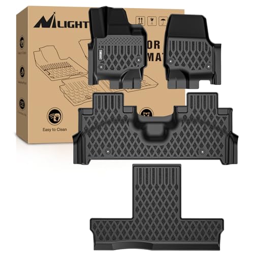 Nilight TPE Floor Mats for Ford Expedition Max Lincoln Navigator L 7 Seats 2025 2026 All Weather Custom Fit Heavy Duty Floor Liners - color: 2025 2026 Ford Expedition 7 Seats