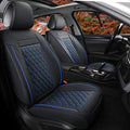 Car Seat Covers Front Pair,Universal Fit for Most Cars,SUV,Sedans and Pick-up Trucks,Automotive Faux Leather Vehicle Cushion Covers(Front Pair,Black/Blue) - color: Blackblue, size: Front Pair