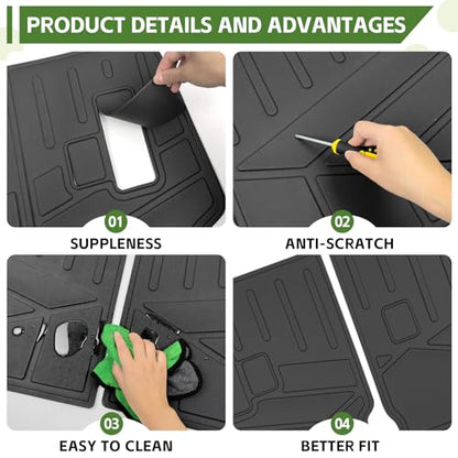 2nd&3rd Row Seat Back Mat for 2025 2026 Toyota 4Runner 7 Seats Gas, Kick Mats Rear Backrest Cover All Weather TPE Protector Cargo Liner Accessories(Not for Hybrid EV/i-Force MAX) - size: 7Seats-Seatback Mats(2nd&3rd Row)