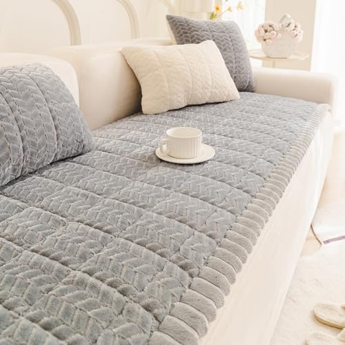 Mivnue Pet Couch Cover Protector Sofa Covers for Pets Washable Non Slip Couches and Sofas Dog Mat (Grey, 27.6" x 82.7") - color: Grey, size: 27.6" x 82.7"