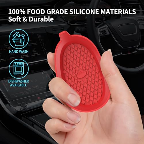 ME.FAN Car Cup Holder Coasters [4 Pack] Silicone Cups Mats, Automotive Universal Non-Slip Recessed Interior Accessories Red - color: 4 Pack-red