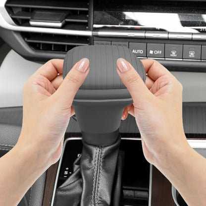Gear Shift Knob Cover for Toyota Sienna 2021-2026 Silicone Center Console Gear Shift Head Protection Compatible with LE/XLE/XSE/Woodland Edition/Limited/Platinum(Gray) - size: Gear Shift Knob Cover