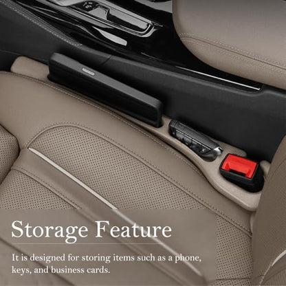 Car Seat Gap Filler 2-Pack, Universal Car Seat Gap Filler Organizer, Seat Gap Plug – Fills Gap Between Seat & Console (Beige) - color: Beige